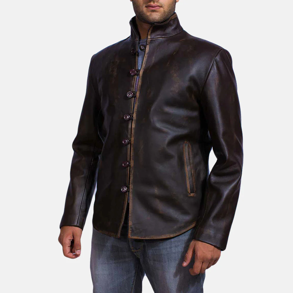 Highschool Black Hooded Leather Jacket