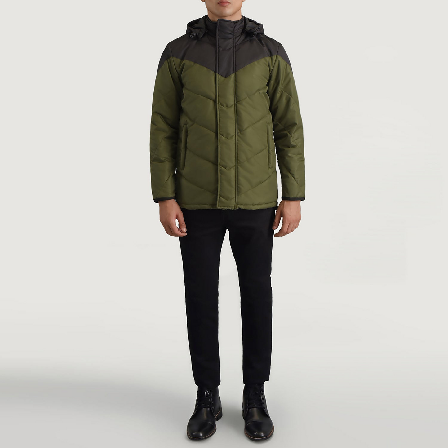 Erico Green Hooded Puffer Jacket