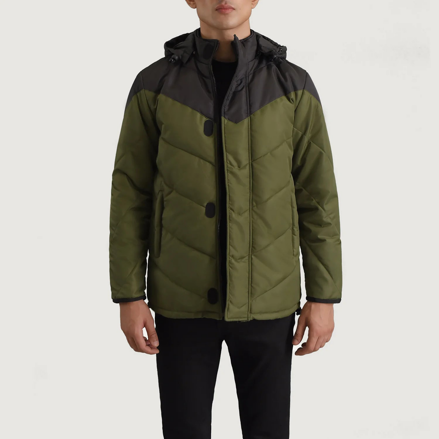 Erico Green Hooded Puffer Jacket