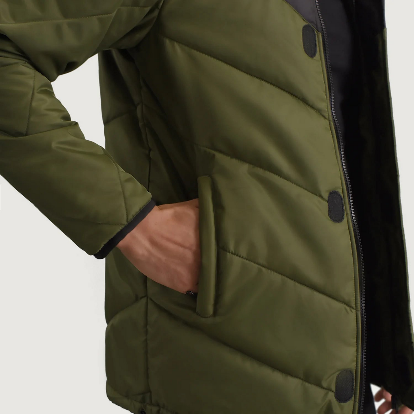 Erico Green Hooded Puffer Jacket