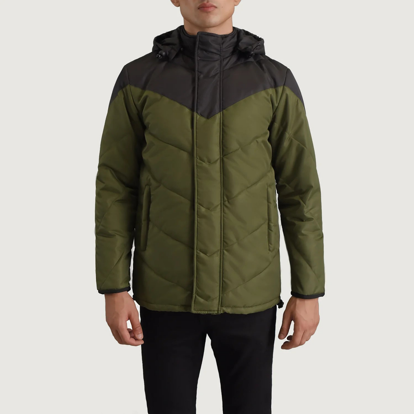 Erico Green Hooded Puffer Jacket