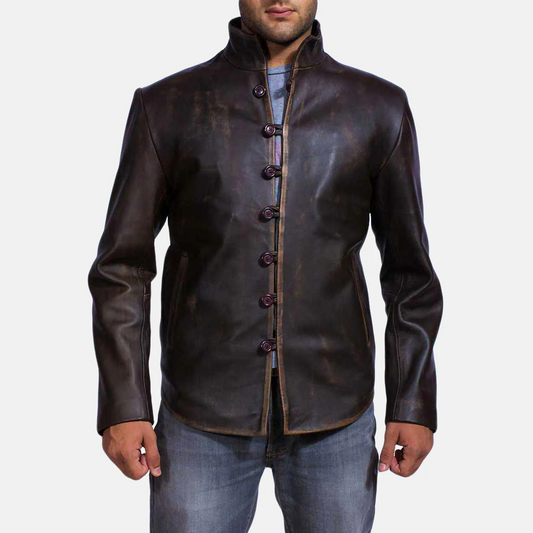Highschool Black Hooded Leather Jacket