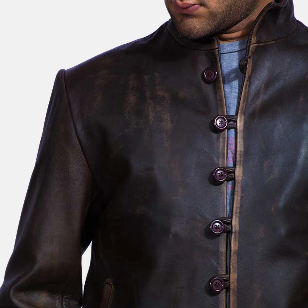 Highschool Black Hooded Leather Jacket
